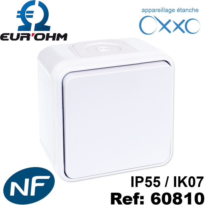 Interrupteur étanche IP55 plexo de type Va et vient SAILLIE OXXO Eurohm Eur'Ohm Interrupteur étanche IP55 plexo de type Va et vient SAILLIE OXXO Eurohm Eur'Ohm