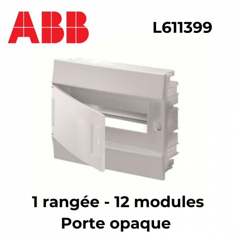 Porte tableau électrique blanc - Coffret 1 rangée | ABB UK600