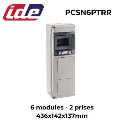 Coffret étanche IP65 pour prises industrielles 2 à 8 prises IDE