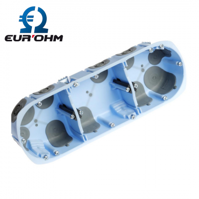 Boîte AIRMETIC à encastrer - triple poste Ø67mm - étanche à l'air EUR'OHM