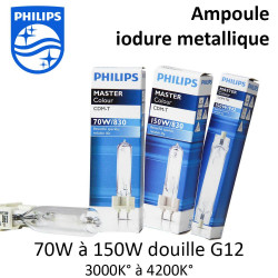 Ampoule à Iodure métallique Philips CDM-T douille G12 Ampoule à Iodure métallique Philips CDM-T douille G12