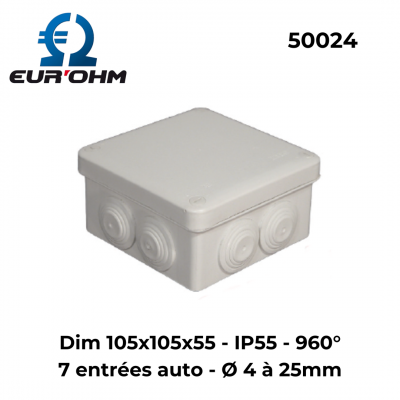 Boîte étanche de dérivation IP55 - 960° EUR'OHM