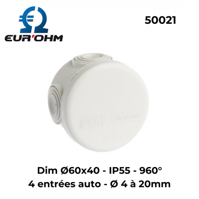 Boîte étanche de dérivation IP55 - 960° EUR'OHM