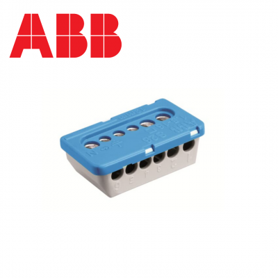 Bornier neutre bleu Gale'O - 5x25 + 1x35 à vis ABB
