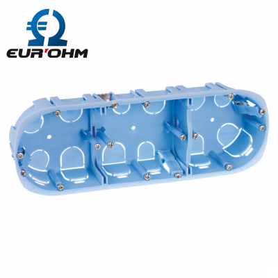 Boîte d'encastrement placo triple - sans membrane - Ø67mm EUR'OHM
