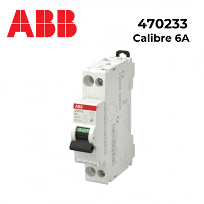Disjoncteur Phase Neutre 4,5kA Courbe C - 2A à 40A ABB