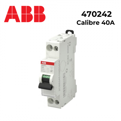 Disjoncteur Phase Neutre 4,5kA Courbe C - 2A à 40A ABB