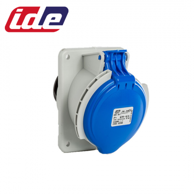 Prise femelle P17 CEE 2P+T 32A étanche IP44 ou IP67 à encastrer sur coffret IDE