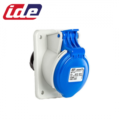 Prise femelle CEE 2P+T 16A étanche IP44 ou IP67 à encastrer sur coffret IDE
