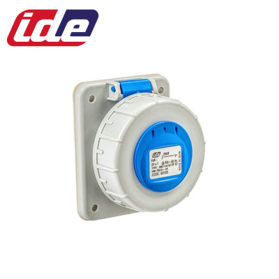 Prise femelle Schuko 2P+T 16A étanche IP67 à encastrer sur coffret IDE