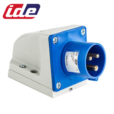 Socle de prise mâle P17 2P+T 32A étanche IP44 ou IP67 IDE