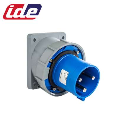 Socle de prise mâle P17 2P+T 63A étanche IP67 à encastrer IDE