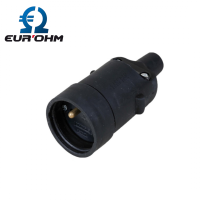 Prise femelle en caoutchouc 2P+T 16A étanche IP44 EUR'OHM