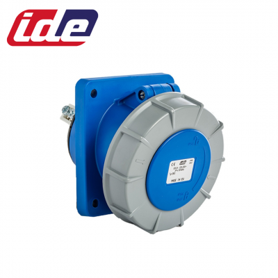 Prise femelle CEE 2P+T 125A étanche IP67 avec ou sans fil pilote à encastrer IDE