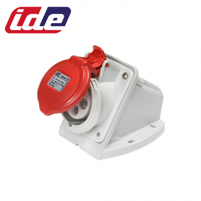 Socle de prise mural 3P+T 32A 380V étanche IP44 ou IP67 IDE