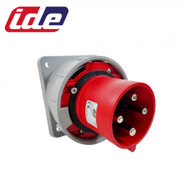 Prise mâle 3P+T 63A étanche IP67 à encastrer sur coffret IDE