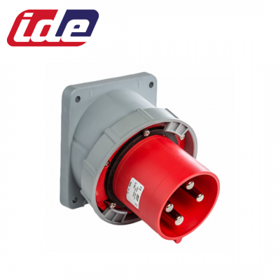 Prise mâle 3P+T 125A étanche IP67 à encastrer sur coffret IDE