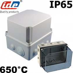 Boitier de dérivation industriel étanche IP65 avec couvercle haut IDE