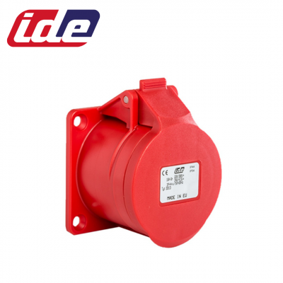 Prise droite femelle 3P+N+T 16A étanche IP44 à encastrer IDE