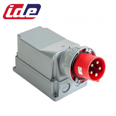 Socle de prise mâle Hypra 3P+N+T 125A étanche IP67 IDE