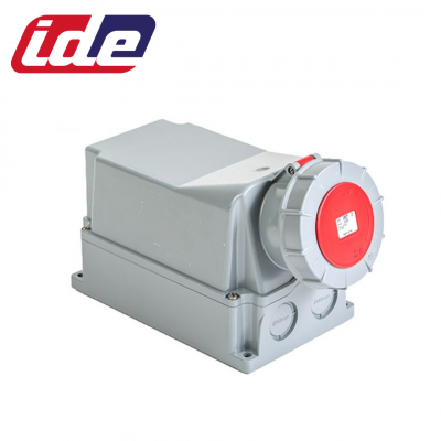 Socle de prise femelle 3P+N+T 125A étanche IP67 avec ou sans fil pilote IDE