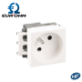 1 à 4 prises de courant 45x45 2P+T clipsables blanches pour goulottes EUR'OHM