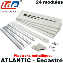 Kit rail DIN + plastrons métalliques pour armoire ENCASTRABLE Atlantic
