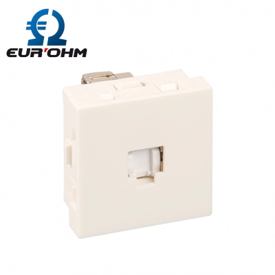 Prise RJ45 blindée FTP format 45x45 blanche EUR'OHM