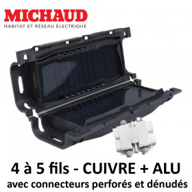 Boite de jonction GEL avec connecteurs perforés et dénudés - Michaud cuivre alu Boite de jonction GEL avec connecteurs perforés et dénudés - Michaud cuivre alu