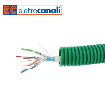 Gaine ICTA verte préfilée ⌀20 mm - FTP cat. 5 ELETTROCANALI