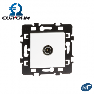 Prise TV / FM / SAT compatible TNT blanche ou anthracite ESPRIT EUR'OHM