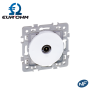 Prise TV / FM / SAT compatible TNT blanche ou anthracite SQUARE EUR'OHM