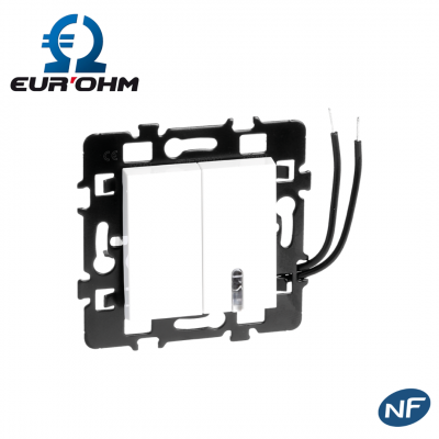 Interrupteur voyant lumineux combiné à un va-et-vient et/ou poussoir EUR'OHM