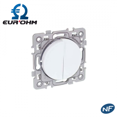 Double bouton poussoir à fermeture SQUARE EUR'OHM