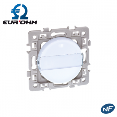 Bouton poussoir à fermeture avec porte étiquette SQUARE EUR'OHM
