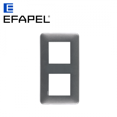 Plaque de finition 2 postes noir mat LATINA EFAPEL