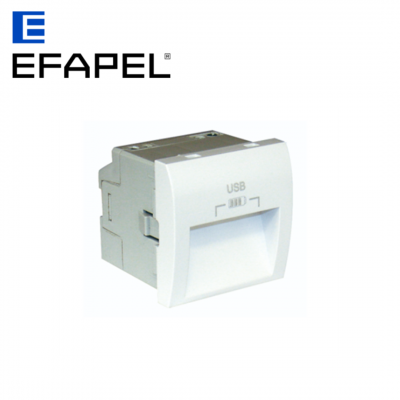 Double chargeur USB sorties 20° type A noir mat EFAPEL