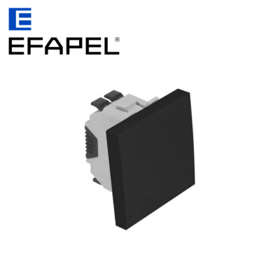 Interrupteur poussoir à bascule 2 modules noir mat EFAPEL