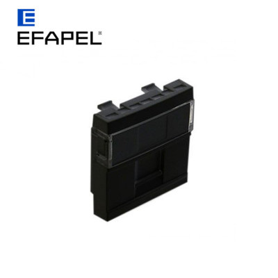 Module 1 sortie pour connecteur RJ45 noir mat EFAPEL