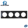 Plaque de finition anthracite 4 postes SQUARE EUR'OHM
