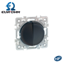Interrupteur double va-et-vient anthracite SQUARE EUR'OHM