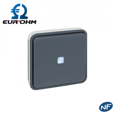 Interrupteur étanche va-et-vient avec témoin lumineux composable encastrable IP55 EUR'OHM