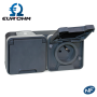 Double prise étanche horizontale 2P+T 16A en saillie IP55 EUR'OHM