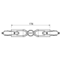 Jonction rotative UNIPRO pour rail 3 allumages ON/OFF LITED