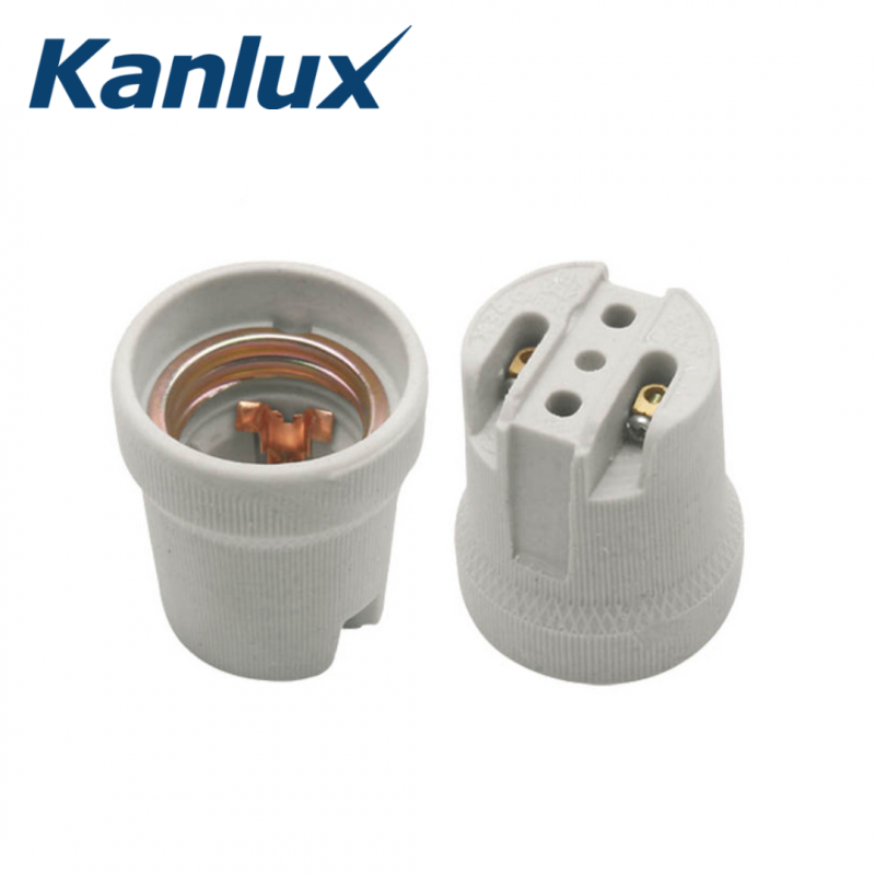 E27 Douille de lampe droite au plafond pour ampoule à vis Edison - Chine Pièces de lampe E27, support d'ampoule de plafond