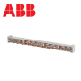 Peigne équilibré tétra/mono 3P+N vers 9 disjoncteurs - 63A - 13 modules - 10mm² ABB