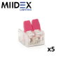 Connecteurs automatiques à levier pour fils souple 2 à 5 entrées MIIDEX LIGHTING