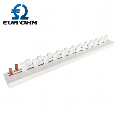 Peigne horizontal 1P+N pour interrupteur différentiel 40A et 63A EUR'OHM