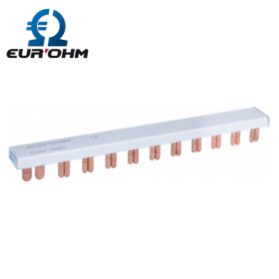 Peigne horizontal 1P+N pour interrupteur différentiel 40A et 63A EUR'OHM
