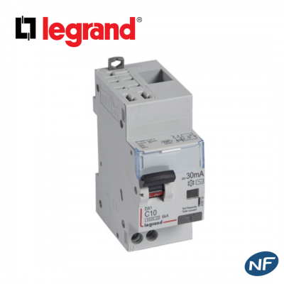 Disjoncteur différentiel Phase Neutre - 4,5kA - 30mA - Type AC - 10A LEGRAND